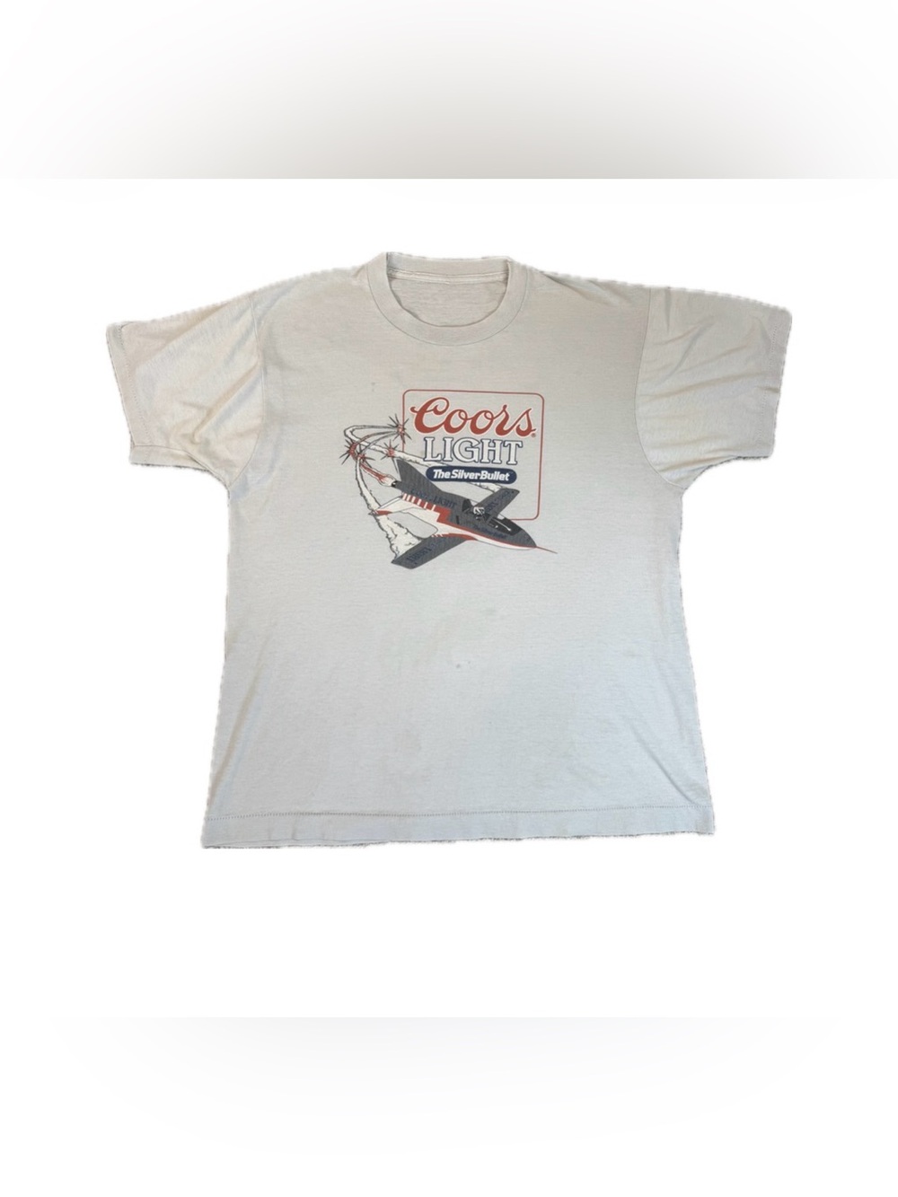 Vintage 80’s Coors Light "The Silver Bullet" T-shirt Single Stitch No Size Tag M